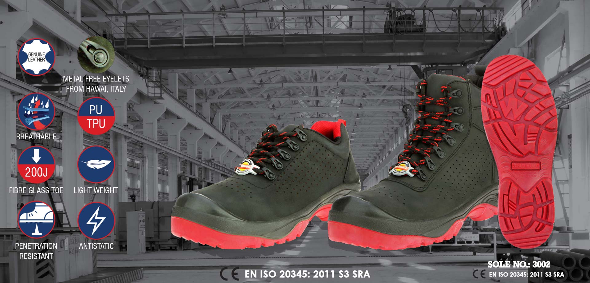 Metal Free Industrial Safety Shoes
